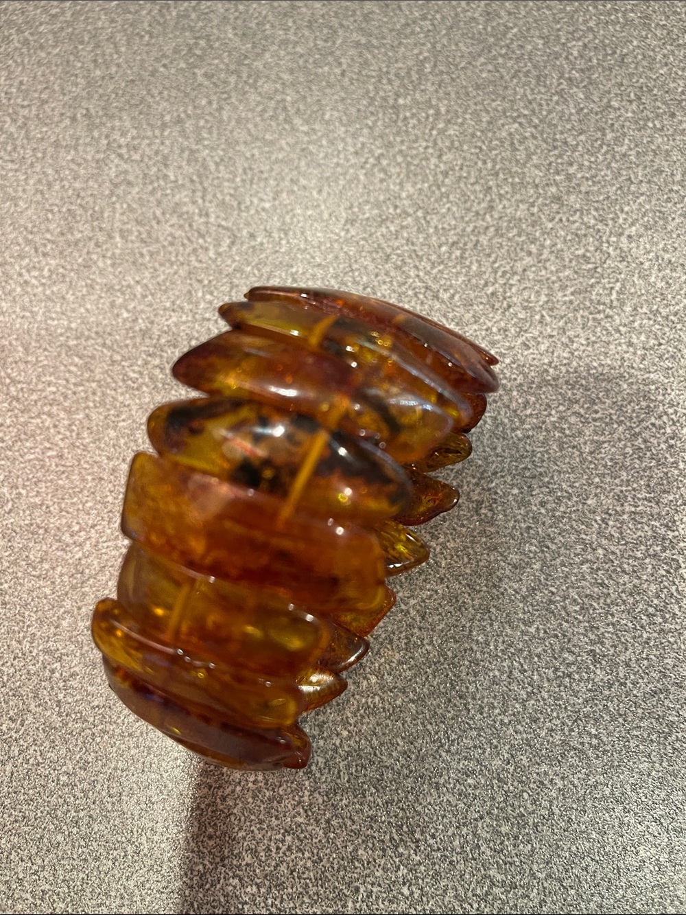Amber Tortoiseshell Resin Hair Claw Clip